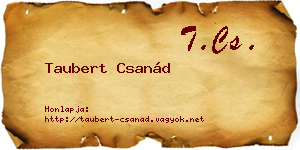 Taubert Csanád névjegykártya