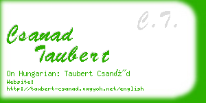 csanad taubert business card